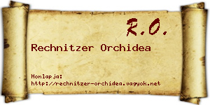 Rechnitzer Orchidea névjegykártya
